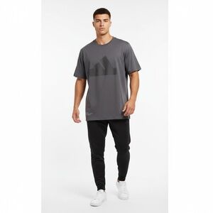 Adidas Shirt Mens Size Small Carbon Multi Sport Osize Tee Badge of Sport